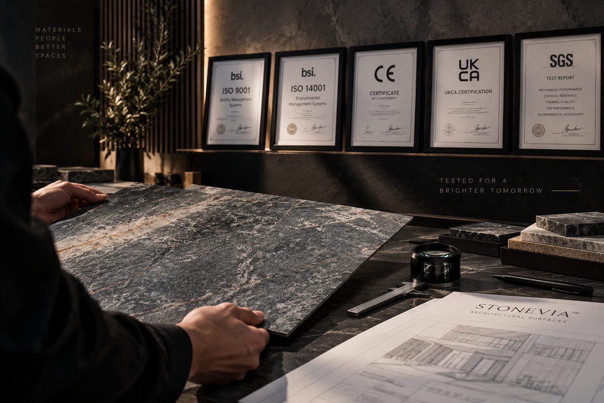 Stonevia architectural surface testing and technical documentation