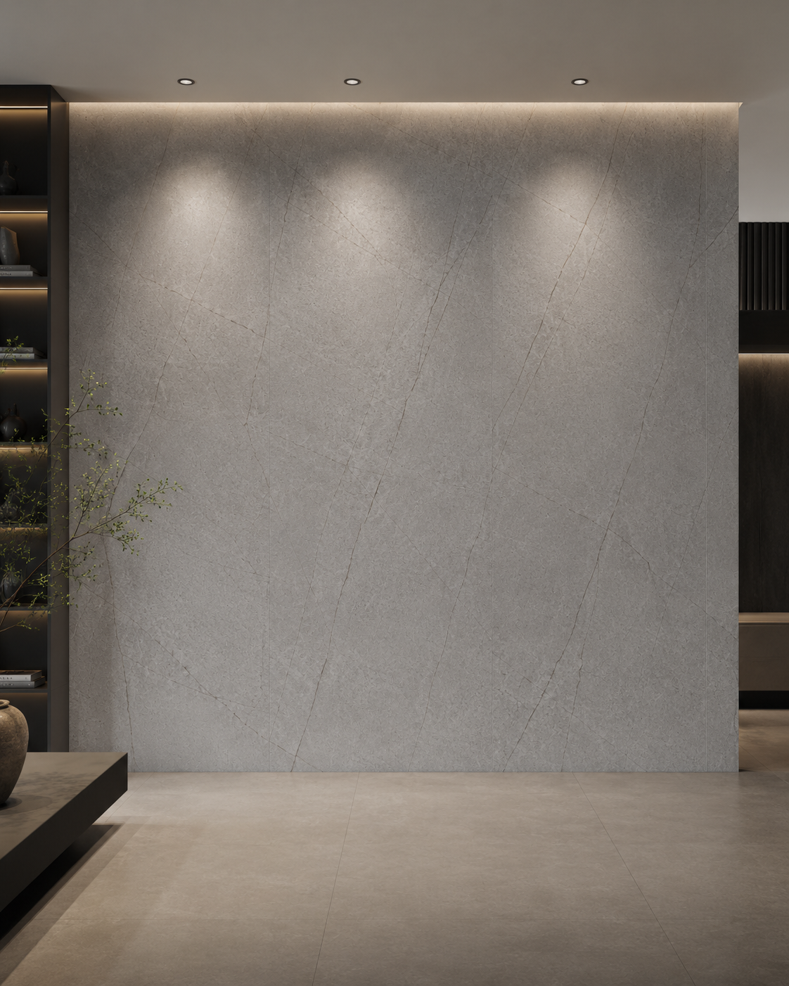 STONEVIA™ Cuarcita Grafito | Panel con efecto piedra gris oscuro
