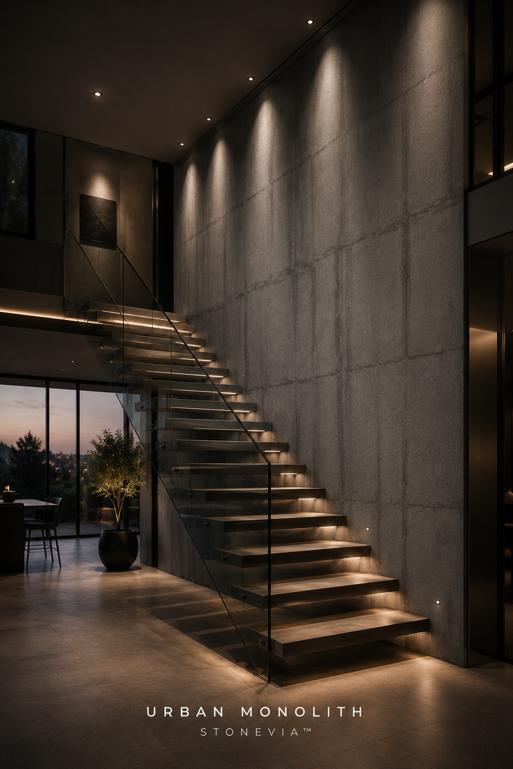 STONEVIA™ Monolito Urbano | Panel Arquitectónico Efecto Hormigón