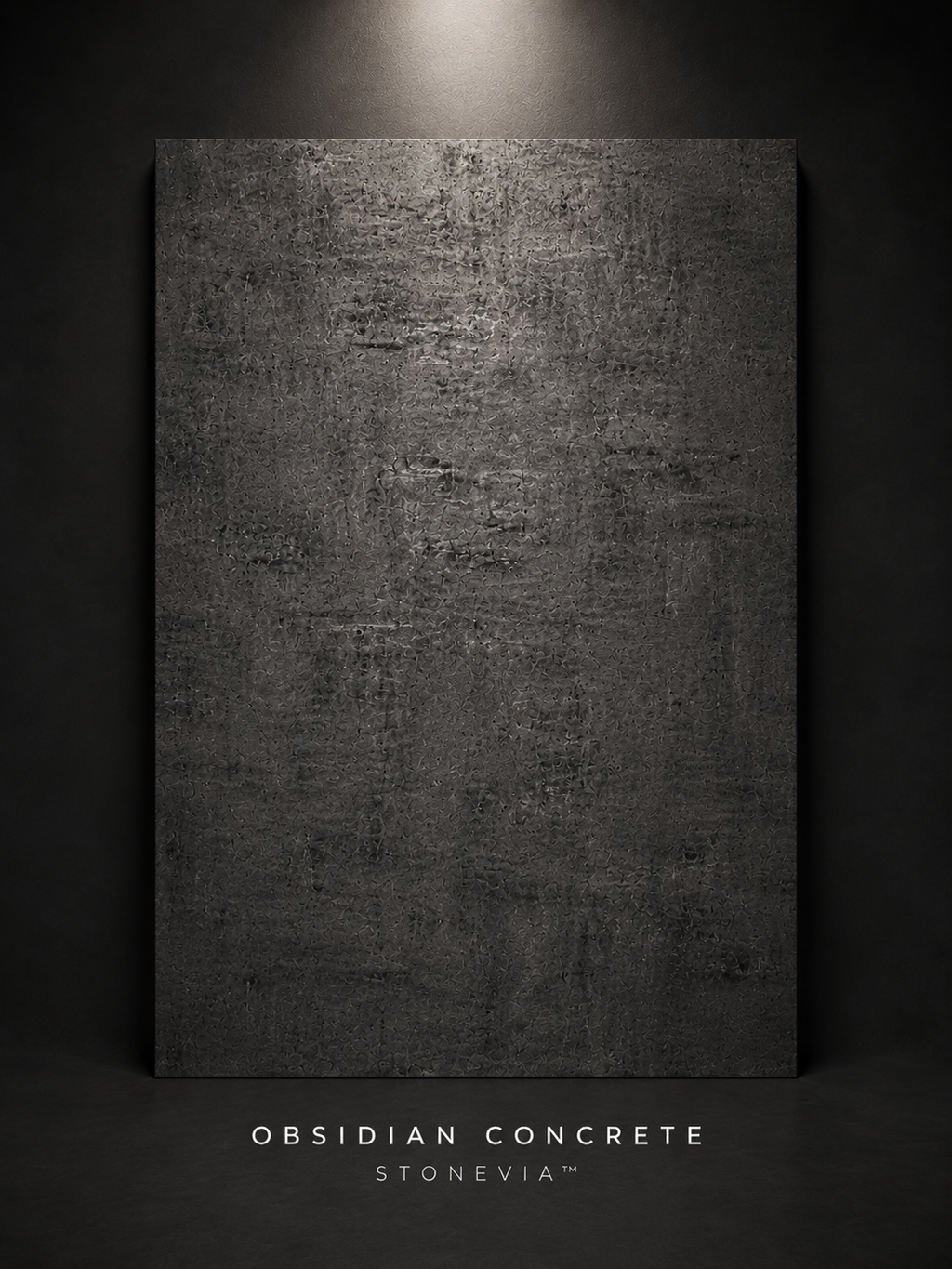 STONEVIA™ Hormigón Obsidiana | Panel de pared efecto hormigón oscuro