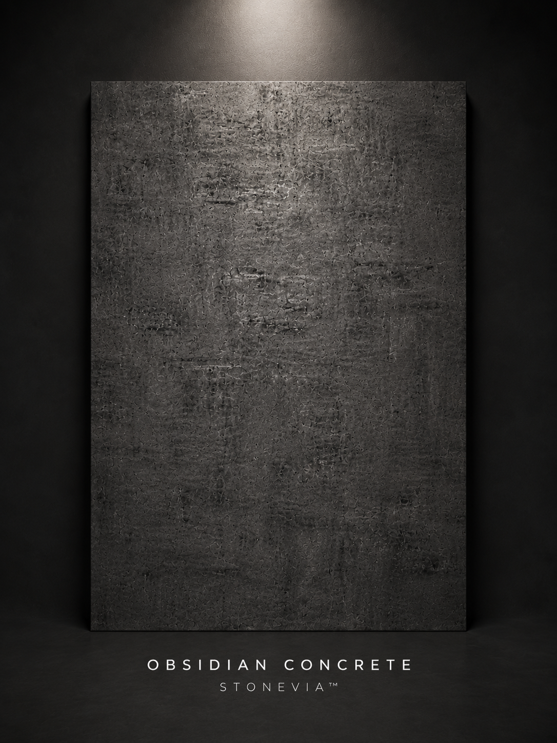 STONEVIA™ Hormigón Obsidiana | Panel de pared efecto hormigón oscuro