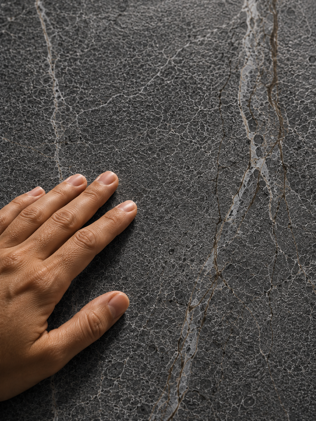 STONEVIA™ Cuarcita Midnight | Superficie arquitectónica de cuarcita negra