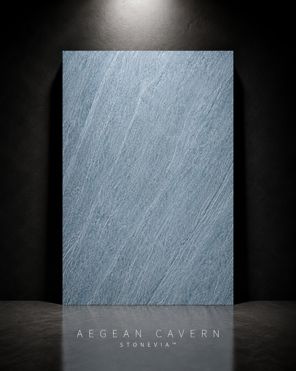 STONEVIA™ Caverna del Egeo | Superficie Arquitectónica de Travertino Azul
