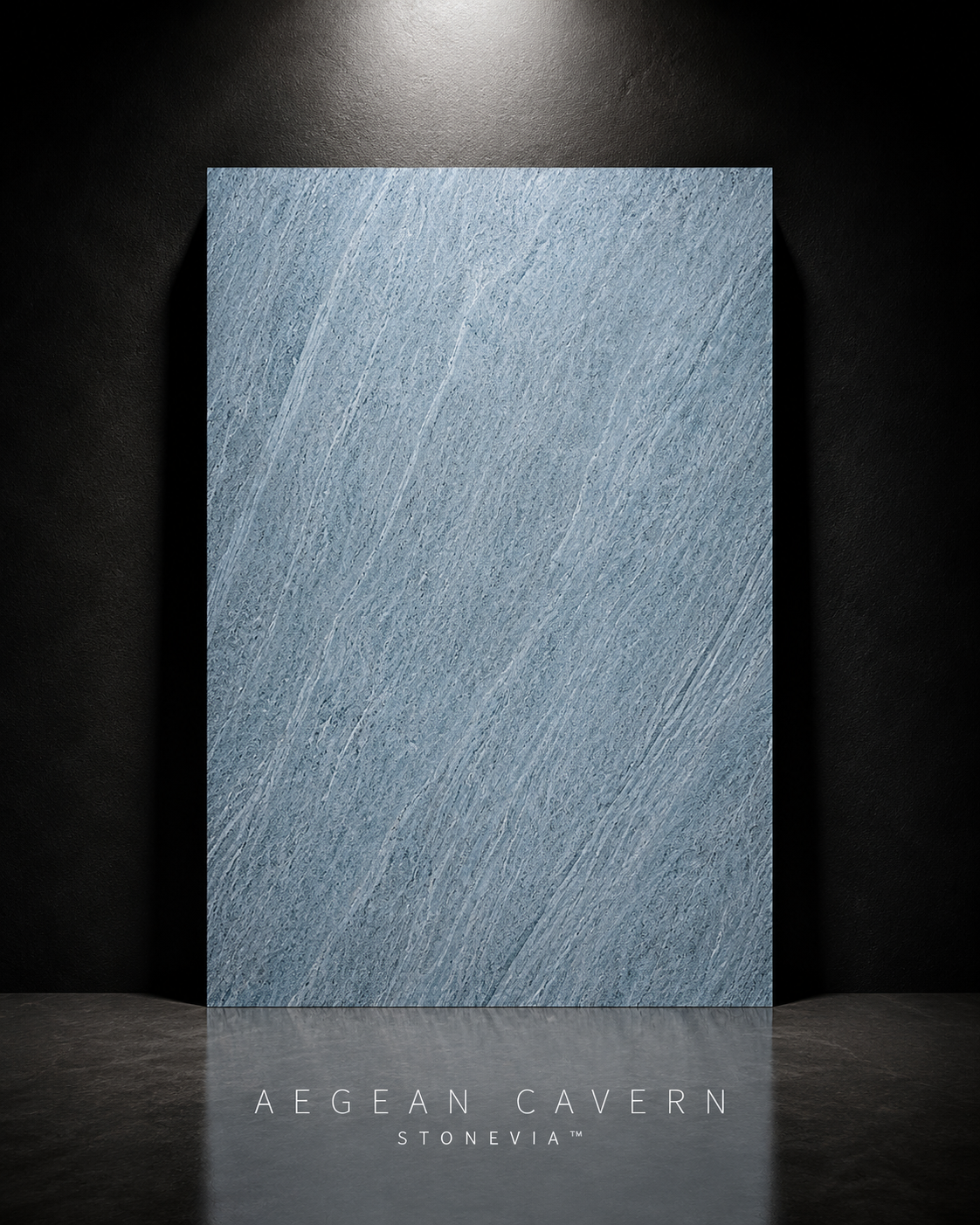 STONEVIA™ Caverna del Egeo | Superficie Arquitectónica de Travertino Azul