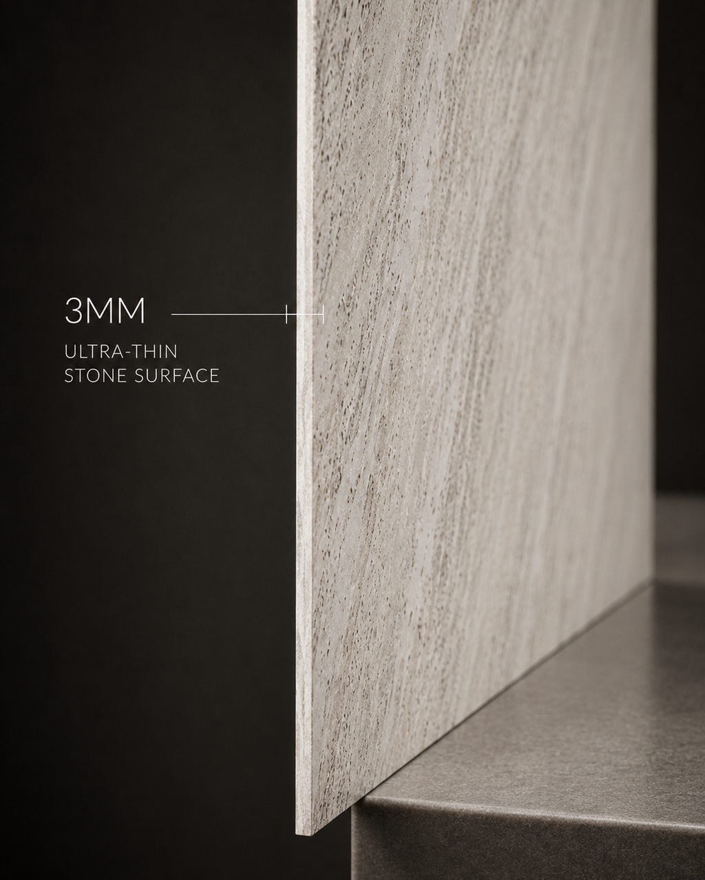 STONEVIA™ Pearl Cavern | Panel de piedra flexible de travertino blanco