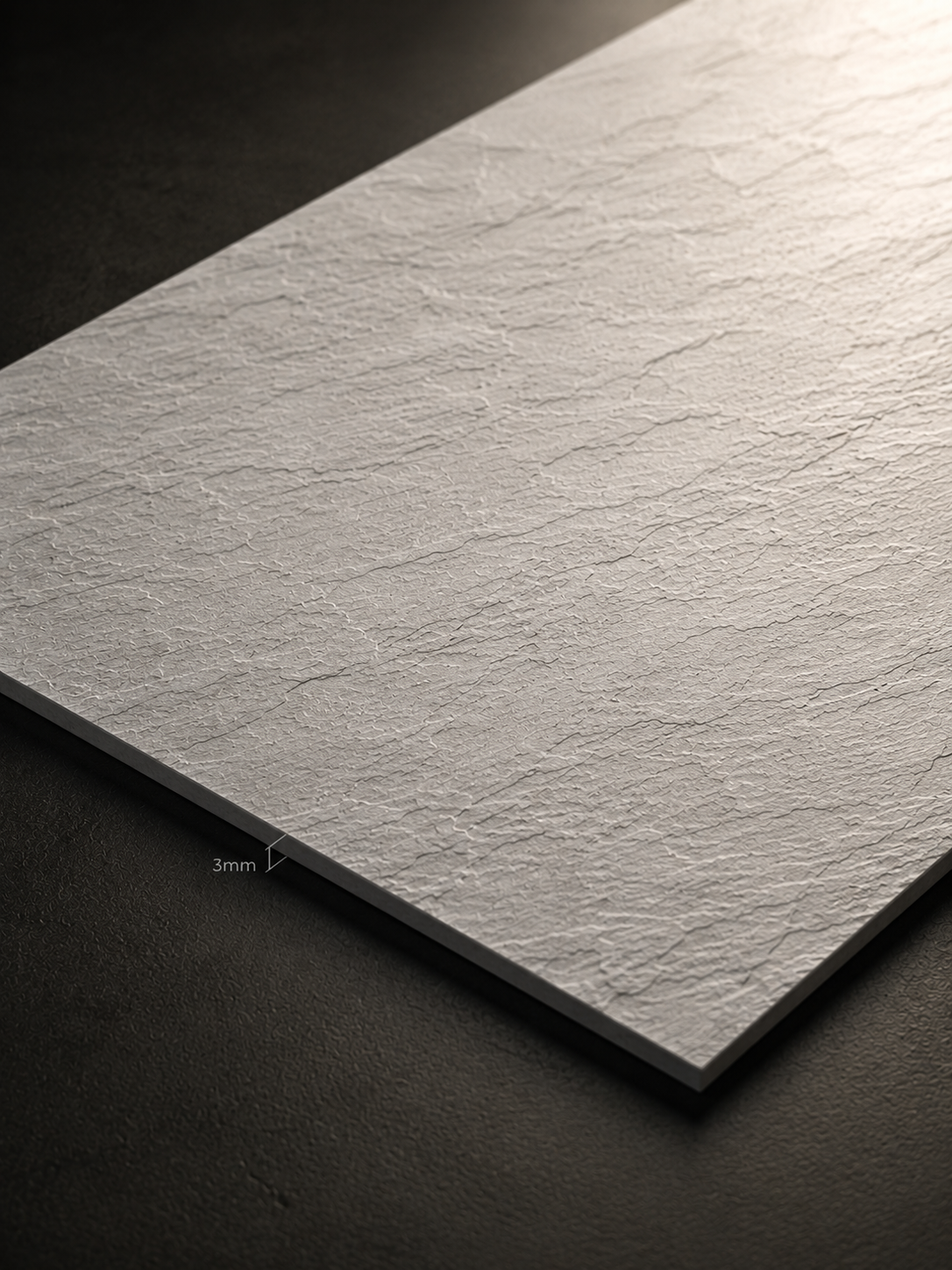STONEVIA™ Silver Strata | Panel Arquitectónico de Piedra Flexible Gris