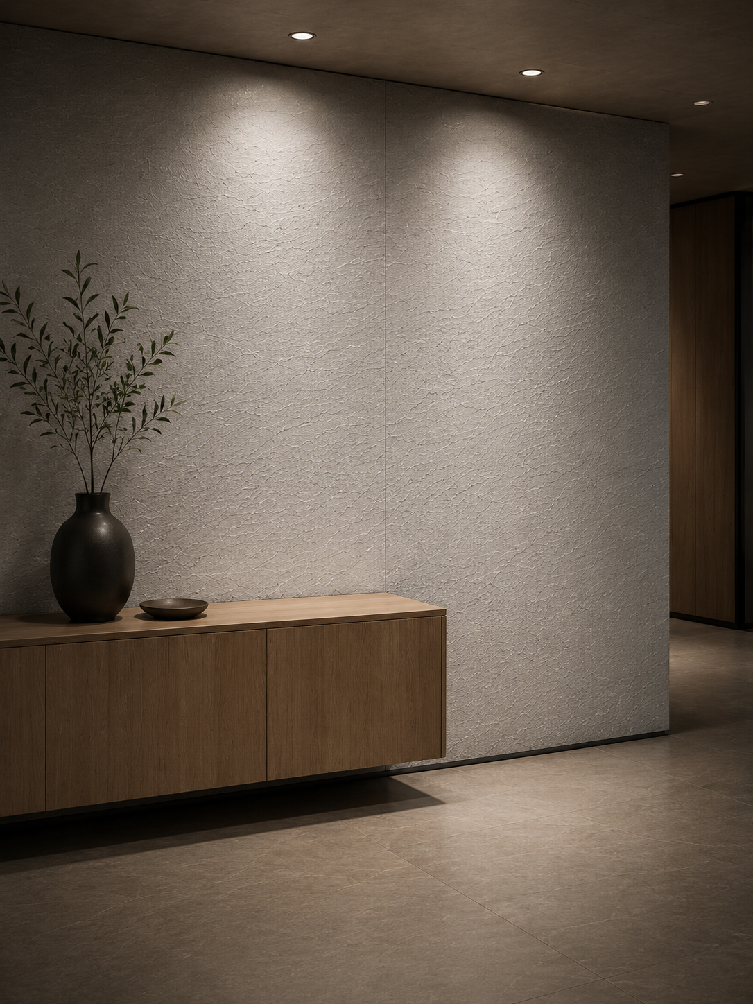 STONEVIA™ Silver Strata | Panel Arquitectónico de Piedra Flexible Gris