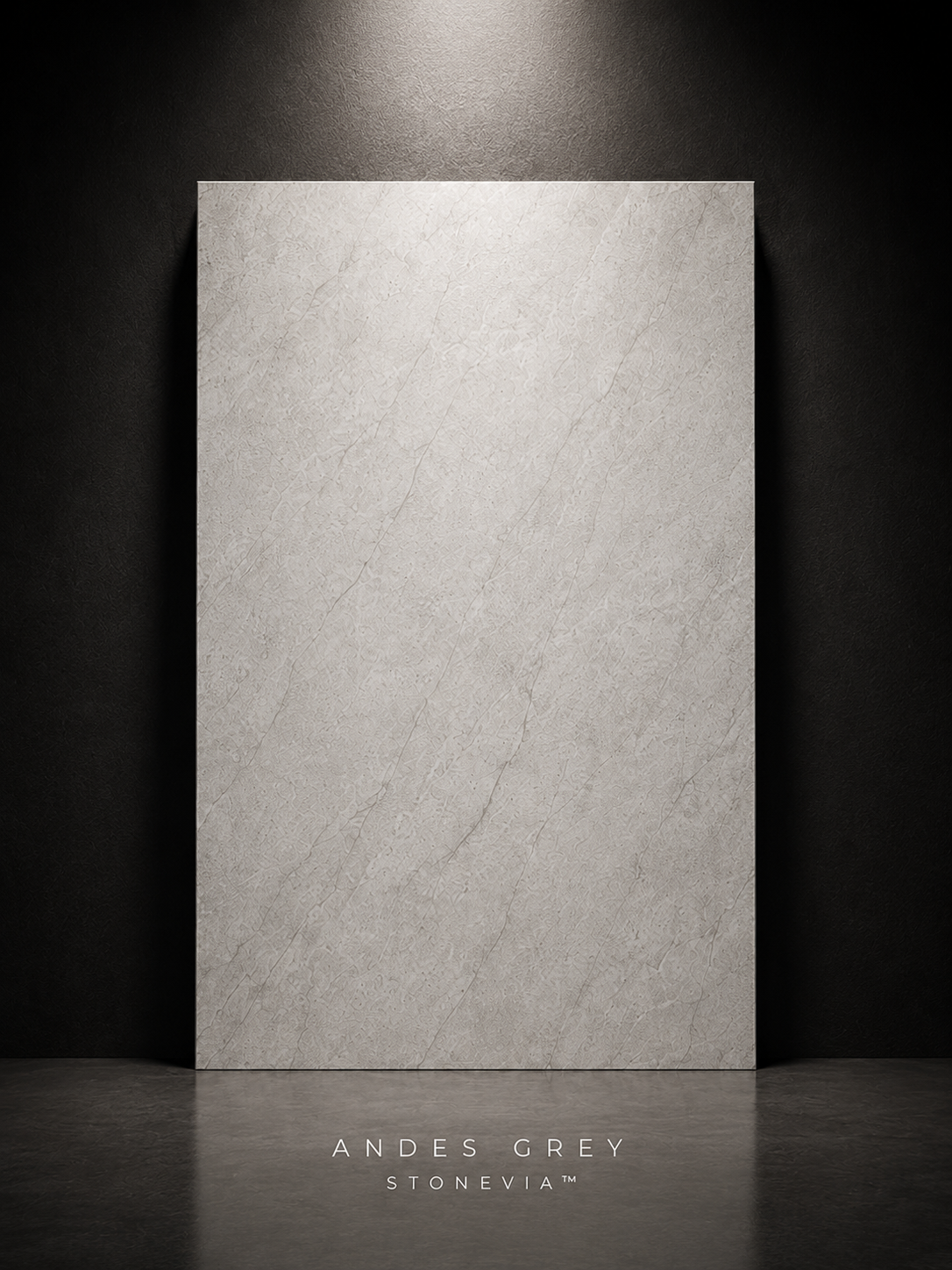 STONEVIA™ Cuarcita Andes | Panel de Piedra Flexible de Cuarcita Gris